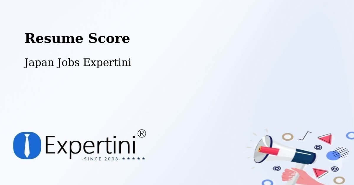 Resume Score & Job Description Match Tool – Shima - Japan Jobs Expertini